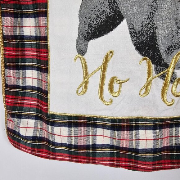 Willamstown 18" Gray Frenchie Bulldog Gold/Red Checker Plaid Pillow Sham Cover - Picture 7 of 10